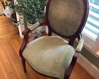 Beautiful green velvet chair made by Southwood.