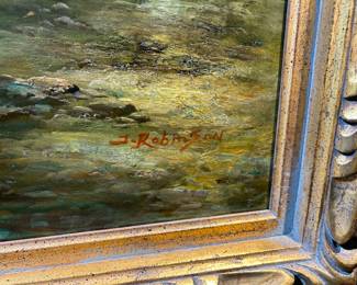 Signature on the large painting.