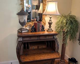 Inside of Bombay desk. 