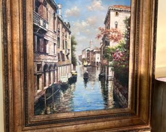 Wonderful oil on canvas in a gold frame