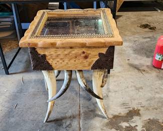 Buffalo horn table