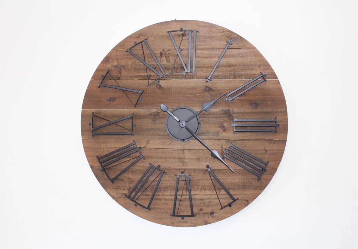 36" diameter wall clock.