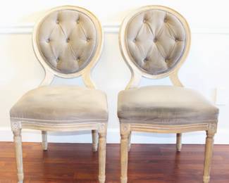 Tufted back upholstered chair. $65.00 each.