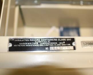 FireKing 4 Drawer, Class 350, file cabinet with lock keys. $500.00.