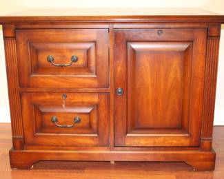 Two drawer file/credenza cabinet.                                            
41" W x 22 1/2" D x 30 1/2" H.   $125.00. 