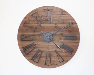 36" diameter wall clock.