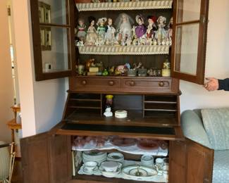 Maple desk with book case opened for you to see.  Mint condition 