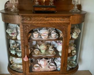 All contents….antique English and Bavaria tea sets, chocolate sets amazing condition. 