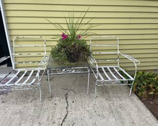 Vintage lawn furniture with cushions available also
