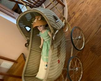 1940’s wicker baby buggy