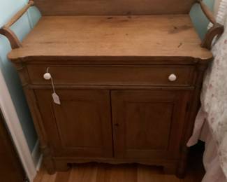 Antique wash bed side table