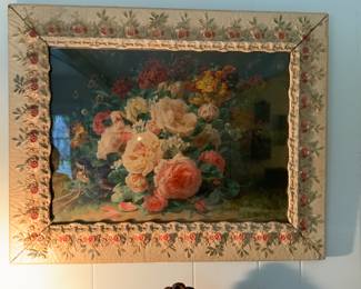Beautiful antique frame with print 