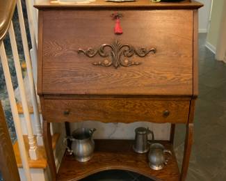 Antique small oak desk