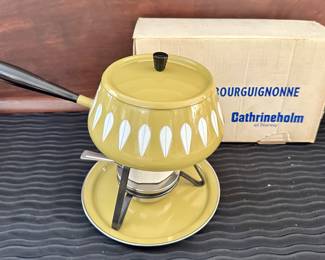 Cathrineholm fondue pot and burner- Original box, never used