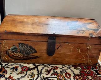 Hand painted small trunk