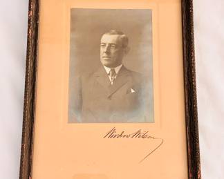 Woodrow Wilson signed photograph