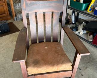 Early mission oak chair