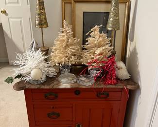 Marble top wash stand