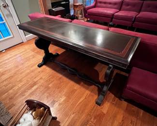 Walnut sofa table