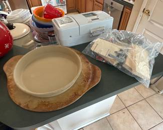 Three. Pampered chef items.