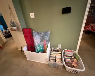 A bunch of books  all over the house upstairs and down 