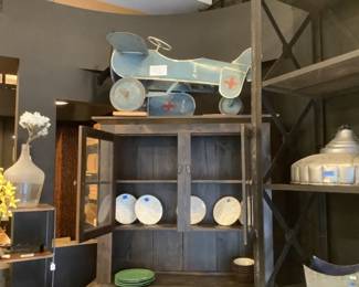 Metal airplane peddle car