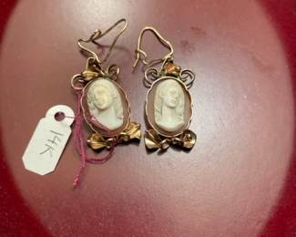 14K CAMEO EARRINGS