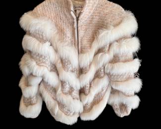 Fox and wool vintage jacket