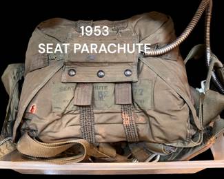 Korean War era (1953) seat parachute and all the gear
