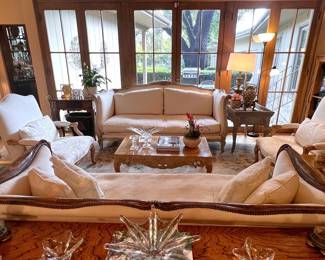 Pair (not matching) French style Canapé sofas