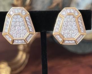 18k & diamond earrings….not David Webb but very “Webb-esque”