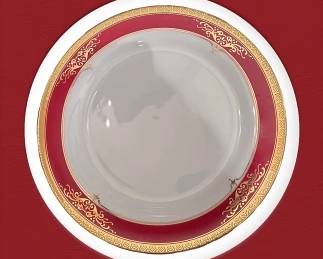 Minton’s dinner plates.  We can’t find the pattern name anywhere.  They’re old and there are (11)