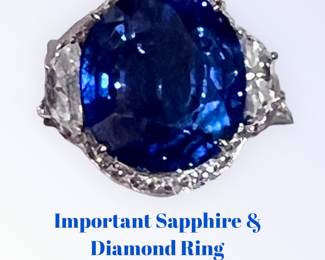 Sapphire and diamond ring