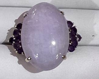 Purple jade ring