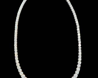 18k yellow gold diamond Riviera Necklace - just under 24 carats of diamonds - There is a current appraisal on this necklace
