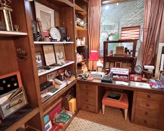 The office…so tiny and packed with so much fun stuff!  Oil memorabilia, hundreds of collectible vinyl records, office supplies