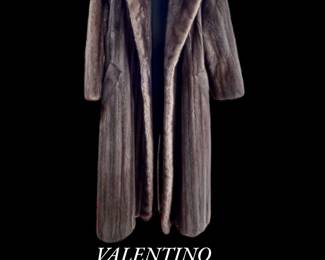 Valentino natural blue mink coat