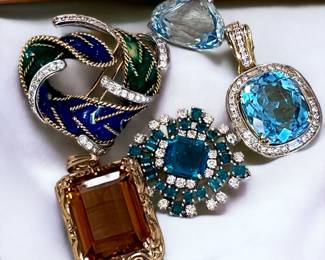 Amazing brooches and pendants