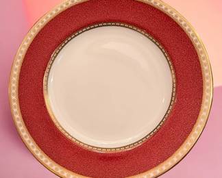 Wedgwood “Ulander - Powder Red” (48) pieces