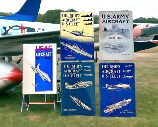 Vintage Military books and framed photos