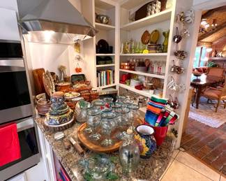 Vintage Mexican pottery and glasses