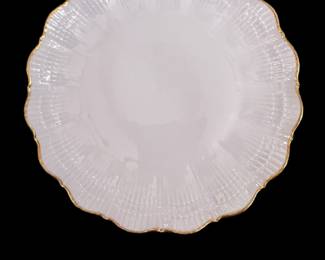 Limoges Medard de Noblat “White Corail Gold Rim”