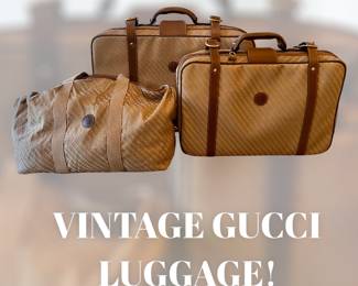 Vintage Gucci small monogram luggage