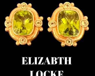 Elizabeth Locke peridot earrings