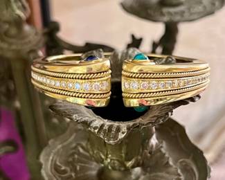 18K, DIAMONDS, EMERALDS