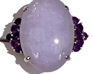 Purple jade ring