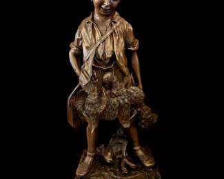 August Moreau life sized bronze