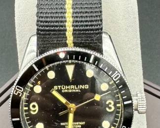 43	$60 	
Sturhling watch depthmaster dive with black vinyl band