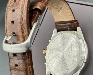 3	$26 	
Armani Exchange blue face leather band 
