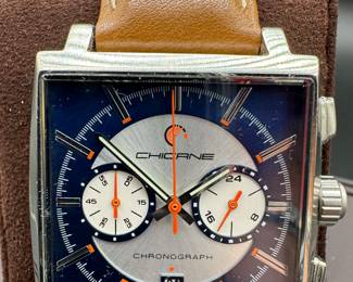 33	$70 	
Chicane racer watch chronograph leather band 	